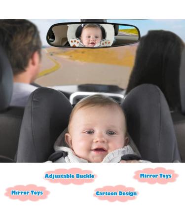 AIPINQI Baby Car Mirror - Shatterproof Cartoon Mirror for Rear and Forward Facing Seats - Koala Design for Infant Safety - Buy Online on GoSupps.com