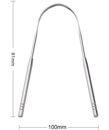 Stainless Steel Tongue Scraper 2 Pack - Bad Breath Reducing Metal Cleaners in Various Shapes - Buy Online on GoSupps.com