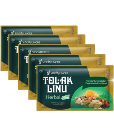 Sido Muncul Tolak Linu Mint Herbal Boisson Traditionnelle au Gingembre Curcuma et Plantes 5 Sachets Liquides de 15 ml Saveur Menthe - Buy Online on GoSupps.com