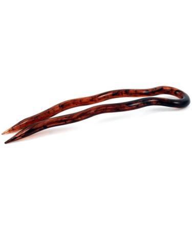 Pack of 10 Flat Hair Pins - 9 cm Havana Brown | International Shipping Available - Buy Online on GoSupps.com