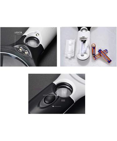 Magnifying Glass Led Lighted Magnifier for Handheld Reading at Night 10X High Definition Optical Lens for & Hobby Observation Black Lofty Ambition - Buy Online on GoSupps.com