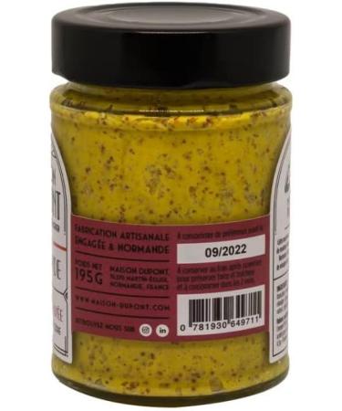 Maison Dupont Mustard with Very Fine Grain with Cider Vinegar 195 g Pot Made in Calvados - Buy Online on GoSupps.com
