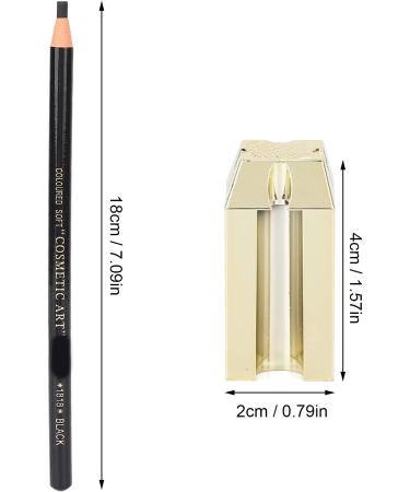 Eyebrow Pencil Set Brow Pencil Sharpener Waterproof Eyebrow Pencil for Perfect Makeup Brow Makeup Tool with Sharpener for Student Office Workers(Black) - Buy Online on GoSupps.com