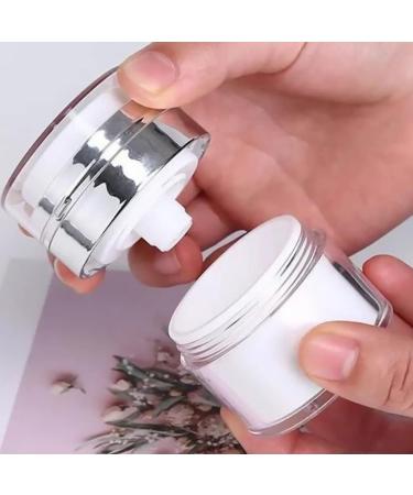3PCs Airless Cosmetic Pump Jar Container - 30g Refillable Glass Vial for Lotions Creams & Liquid Foundation - Ideal for Travel & Retention - Buy Online on GoSupps.com