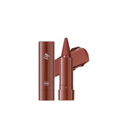 G n rique 2-in-1 Matte Lipstick and Lip Liner Ombr Effect Velvety Lipstick Waterproof and Water Resistant Long-Lasting Moisturizer (Brown Tea)