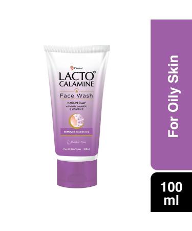 Lac.to Calamine Face Wash for Oily Skin - 100ml (Pack of 2) | Kaolin Clay Niacinamide & Vitamin E | Reduces Excess Oil - Buy Online on GoSupps.com