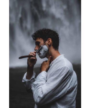 Brent Berkeley Men's Classic Open Razor Barber Set | Shaving Brush & Shell | Durable Skin Irritation Reducing Gift Set in Brown - Buy Online on GoSupps.com