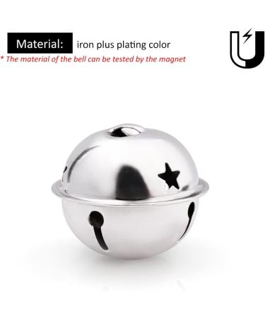 CLLOOTVE 1.6-Inch Metal Craft Bells for Christmas Decoration - 16pcs Silver Bright Silver - Buy Online on GoSupps.com