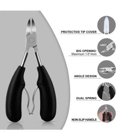 Thick Toe Nail Clippers Set - Ingrown Ingrowing Fungal Toenail Cutter Podiatrist Large Strong Hard Wide Nippers Professional Kit Heavy Duty Clippers Chiropodist Medical Pedicure Tools for Elderly - Buy Online on GoSupps.com