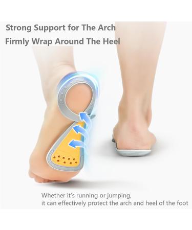 Foot Arch Supports Insoles for Plantar Fasciitis Relief - Ideal for Flat Feet & High Arches | Pain Relief for Heel Back Hip Leg Knee and Foot - Unisex Support Inserts - Buy Online on GoSupps.com