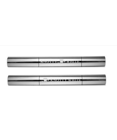 Set of 2 Knotty White Brush On Teeth Whitening Pens - 36% Carbamide Peroxide - Effective Safe No Sensitivity Easy Travel-Friendly - 2 Pack
