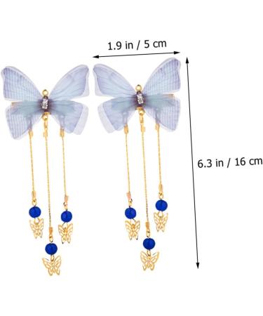 FOMIYES 5 Pairs Hanfu Butterfly Headdress Hanfu Hair Clip Metal Side Hair Barrette Fabric Hairpin Tassel Hair Clips Jeweled Hair Clips Chinese Hair Clips Chinese Style Child China Alloy - Buy Online on GoSupps.com