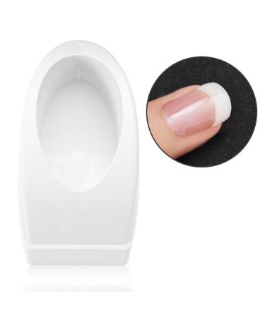 French Nail Dip Container Smile Line Maker Nail Tips Mold Guides Manicure Tool(White)