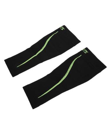 1 x pair of leg calf support sleeves support leg protection compression stocking for sports work flight pregnancy for torn muscle cramps (black)
