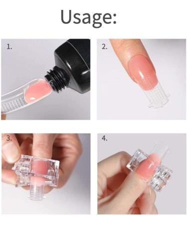 10 Pcs Transparent Nail Tips Clips | Clear Polygel Nail Art Tool for DIY Manicure & Extensions - Buy Online on GoSupps.com