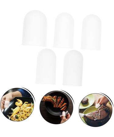 FRCOLOR 5pcs Insulated Silicone Finger Cots - Food Grade Finger Sleeves & Caps for Safe Cooking - Buy Online on GoSupps.com