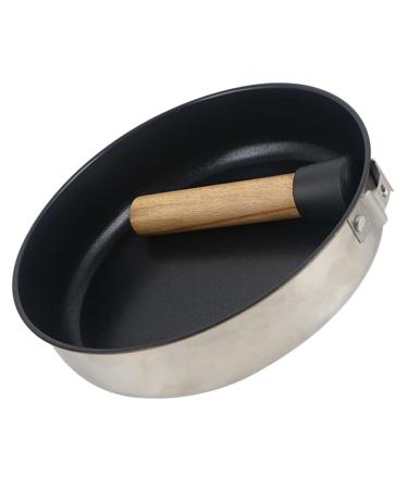 HAKIDZEL Camping Portable Pan Non Stick Cooking Utensils Egg Pan Non Stick Fry Pan Griddle Pan Pans Camping Cookware Flat Skillet Pan for Eggs Stainless Steel Induction Cooker Egg Boiler