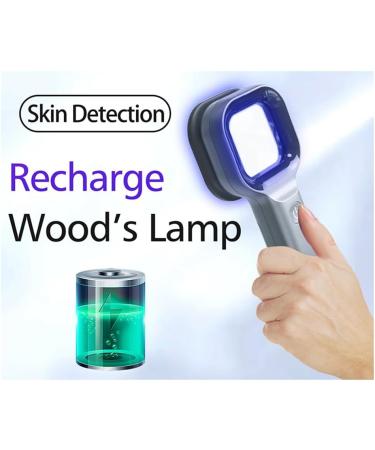 FIGGRITID Skin Analyzer with Wooden Lamp Portable Facial Salon Beauty Analyzer Wood Dermatology UV Lamp for Testing Analysis - Buy Online on GoSupps.com