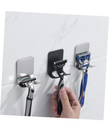 Premium Homsfou 6th Stainless Steel Razor Holder Hook - Versatile Shower & Bathroom Organizer for Razors Toothbrushes and More | 304 Silver Design (6x4.5x3cm) - Buy Online on GoSupps.com