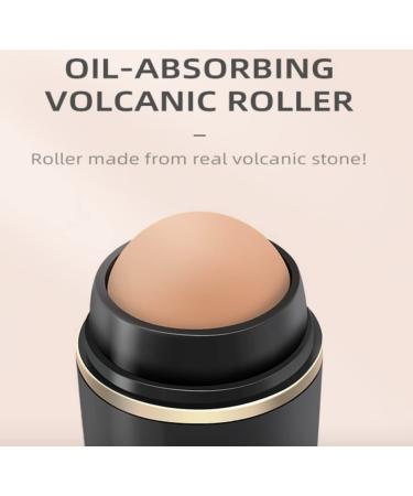 Natural Volcanic Stone Facial Oil Absorbing Roller - Reusable Skincare Tool for Glowing Skin | Shop Internationally - Buy Online on GoSupps.com