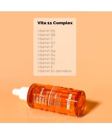 PS.PRETTYSKIN Jeju Tangerine Vitamin C Ampoule 52ml | Hydrating & Soothing Korean Skincare with Panthenol Adenosine & Niacinamide - International Shipping - Buy Online on GoSupps.com