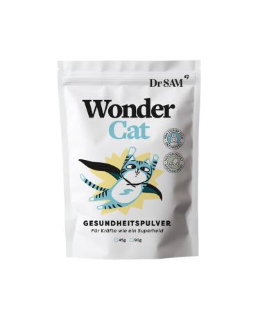 Dr. Sam Health Powder for Cats - Wondercat as a vegetable dietary supplement for joints intestines stress teeth skin and fur - natural all -round care - Cat Health Powder - 45g