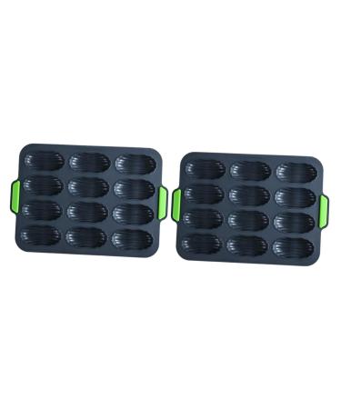 MAGICLULU Silicone Muffin Tin 2 Pcs Silicone Cake Mold Silica Gel Biscuit Cookie Plate Silicone Mold 34.5x23.8cmx2pcs