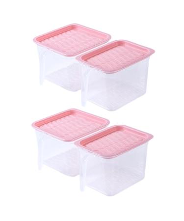 LABRIMP Food Containers 4pcs Box Refrigerator Crisper Refrigerator Containers Vegetable Container Food Household re-usable