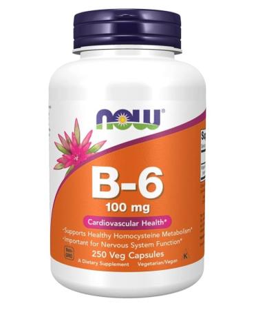 Now Foods Vitamin B-6 100 mg - 250 Capsules