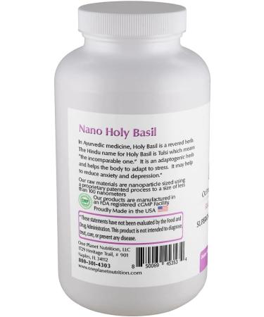 One Planet Nutrition Nano Holy Basil 250 mg Veggie Capsules (120 Servings) Ocimum Sanctum Extract Nano for Enhanced Absorption Supports Stress Balance and Immune Health Non-GMO Vegan Gluten-Free - Buy Online on GoSupps.com
