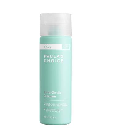 Paula's Choice CALM Ultra-Gentle Cleanser for Sensitive Skin Calms + Soothes Redness Daily Face Wash for Rosacea-Prone & Eczema-Prone Skin Fragrance-Free & Paraben-Free 6.7 Fl Oz.