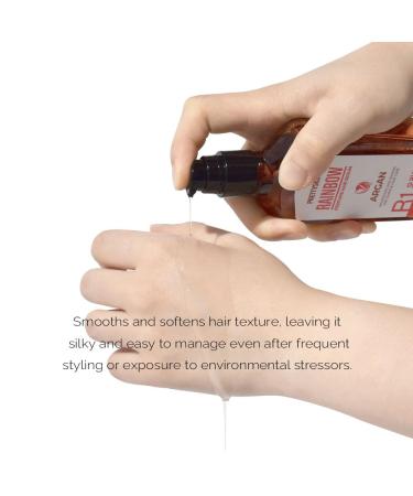 RAINBOW Vegan Hair Serum - Argan & Babassu Oil for Damaged Hair | 100ml - Silky Softness - Buy Online on GoSupps.com