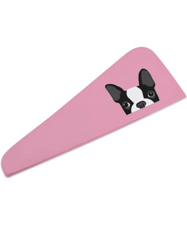 French Bulldog Microfiber Hair Towel Wrap for Women - Super Absorbent 10x26 Inch Hair Turban with Button - Buy Online on GoSupps.com