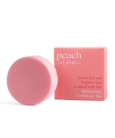 Peach not Plastic Conditioner Bar- Moisturizing for Dry, Damaged & Dull Hair | Leaves Hair Silky Soft | Plant Based, Vegan & Eco Friendly | 2.82oz