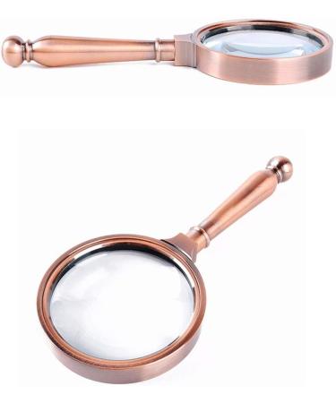 Reading Magnifiers 10X Loupe 80mm Glass Lens Handheld Retro Detachable Handle Ideal for Reading Newspaper Map Jewellery Better Life - Buy Online on GoSupps.com