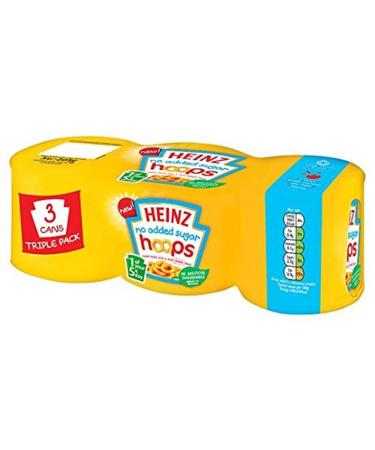 Heinz Hoops No Sugar Added 3 x 205 g