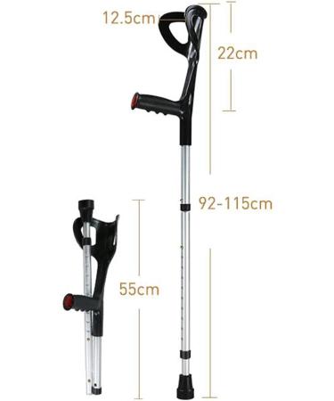 Lightweight Walking Forearm Crutches Foldable Aluminum Crutches for Adults Portable Travel Cane(Silver) (Color : 1 Unit) Anniversary Lucky Star - Buy Online on GoSupps.com