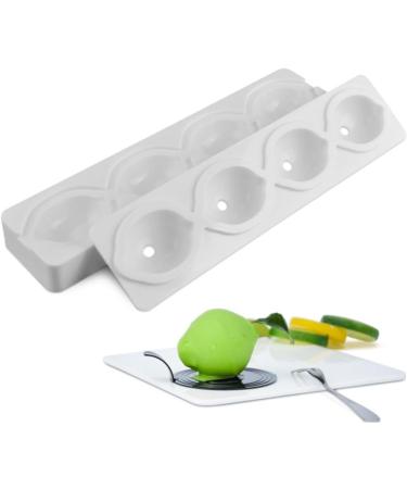 HOMSFOU Brownie Pan with Dividers Silicone Sphere Biscuit Molds Baking Round Dessert Molds Baking Silicone Molds Chocolate Dessert Silicone Cake Molds Bakery White Silica Gel Mousse Pie 3D - Buy Online on GoSupps.com
