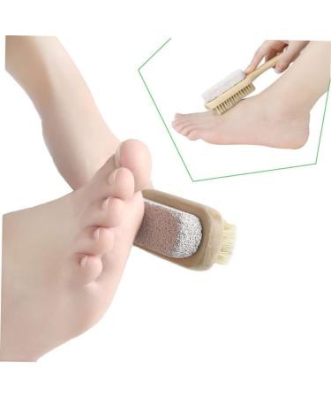 Housoutil Pumice Stone Pumice Feet Scrubber Foot Pumices Foot Dry Skin Brush Pedicures Exfoliating Tool Wooden Handle Exfoliator Remove Dead Skin Foot Stone Heel Bamboo Accessories - Buy Online on GoSupps.com