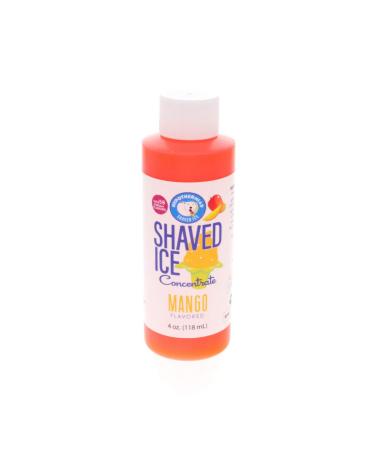 Mango Shaved Ice and Snow Cone Flavor Concentrate 4 Fl Ounce Size (makes 1 gallon of syrup with sugar and water added)