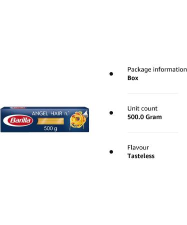 BARILLA Classics Capellini N. 1 500 Grams 3 Minutes Cooking Pasta Made In Italy - Buy Online on GoSupps.com
