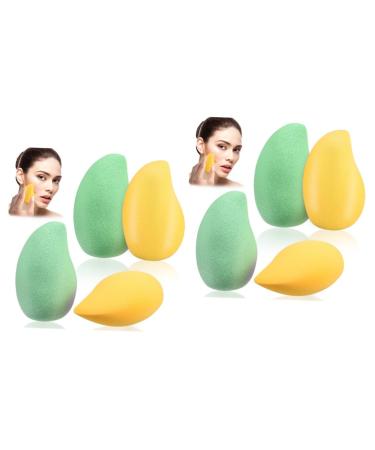 FRCOLOR 8 Pcs Beauty Egg Round Makeup Face Makeup Tools Cosmetic Puffs Fruit Powder Puffs Esponjas Para Cream Women Makeup Supplies Miss Make up Polyurethane Makeup Foundation