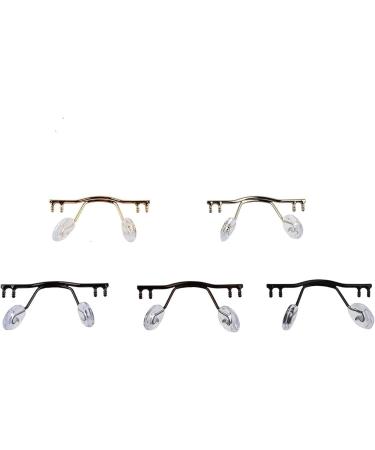 Mayabi Metal Replacement Nose Bridge | 10 Pieces Edgeless Stainless Steel Glasses Bridge with Nasal Cushion - Gun & Silver - Buy Online on GoSupps.com