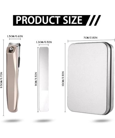 Nail Clippers Nail File Set Stainless Steel Nail Cutter Toenail Clippers with Iron Storage Box Professional Fingernail Tools for Home Travel Men Women Nail Care (brown) Metallic - Buy Online on GoSupps.com