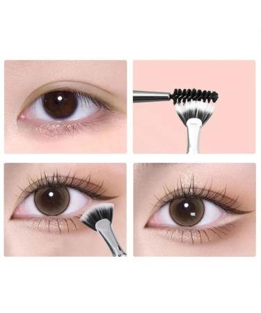 Dolly Mascara Fan Brush Set for Lashes and Eyebrows - 4PCS Makeup Tools - Buy Online on GoSupps.com