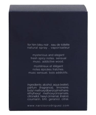 Narciso Rodriguez Bleu Noir for Men Eau de Toilette Spray 1.6 Ounce 3.4 Fl Oz (Pack of 1) - Buy Online on GoSupps.com