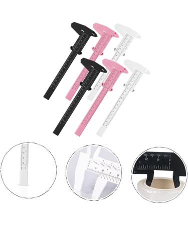 PLAFOPE 6pcs Locating Rule T Ruler Eyebrow Double Scale Ruler Mini Pocket Calipers Make up - Buy Online on GoSupps.com