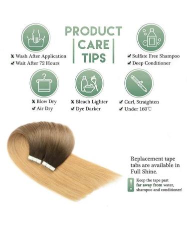 VARIO TAPE Extensions - 100% Natural Real Hair 20 Pieces 50g Dark Brown to Honey Blond 20 Inches | International Shipping Available - Buy Online on GoSupps.com