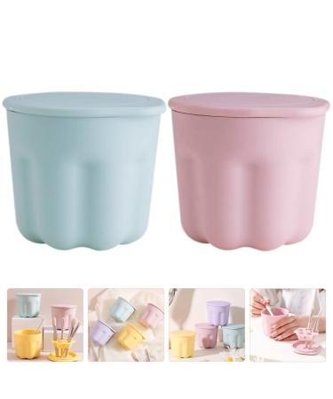 2 Sets Sky-Blue PP Washing Bowls - Makeup Brush Cleaner Kit & Beauty Tool Washer - Rinsing Bowl & Cleaning Supplies (8.5x8cm - Buy Online on GoSupps.com