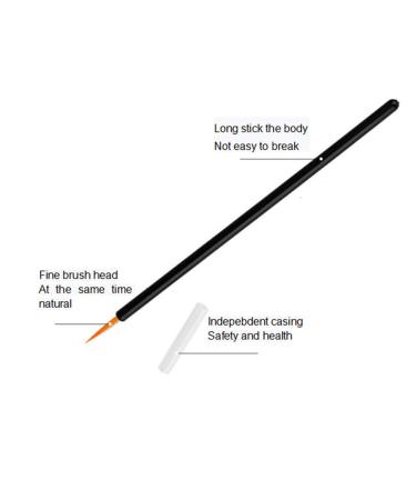 AKOAK 100 Pcs Disposable Eyeliner Brush - Black Handle Fine Applicator for Liquid Eyeliner & Lash Extensions - Buy Online on GoSupps.com